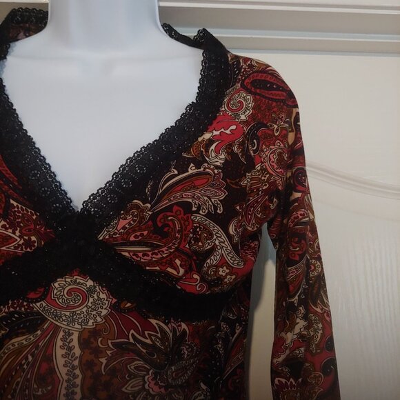 MKM Designs Vintage Babydoll Empire Waist Whimsygoth Fairy Moody Boho Top M Y2k - Picture 4 of 14